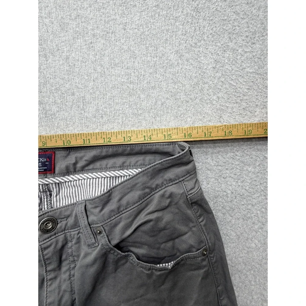 UNTUCKit Pants Mens 32x30 Gray Stretch 5 Pocket Chino Straight Casual Everyday